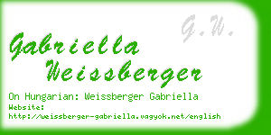 gabriella weissberger business card